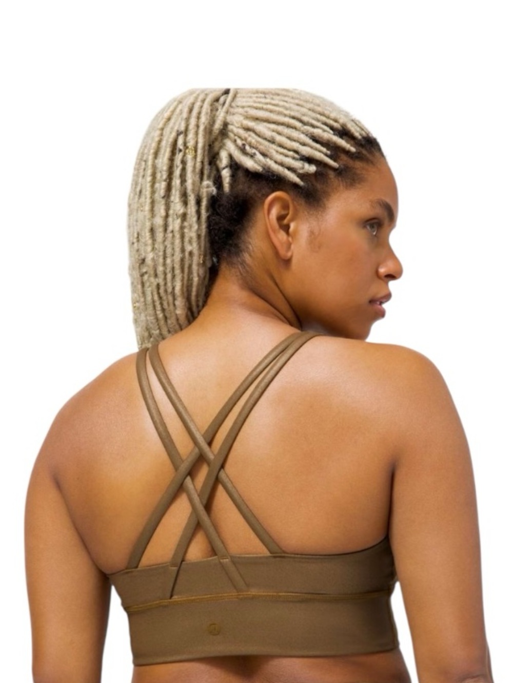 NWT LULULEMON Energy Bra Matte Copper Foil Long Line Shine Medium Support Bra 4 - Picture 10 of 10